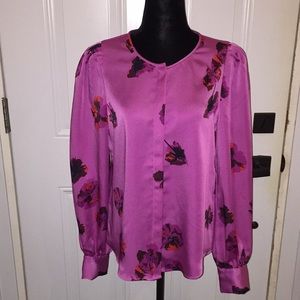 Joie Orchid Antonela Floral Woman's Blouse Orchid Nordstrom Size Medium